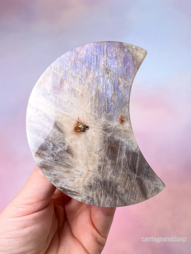 Rainbow Moonstone Palmstone Rainbow Moonstone Palmstone