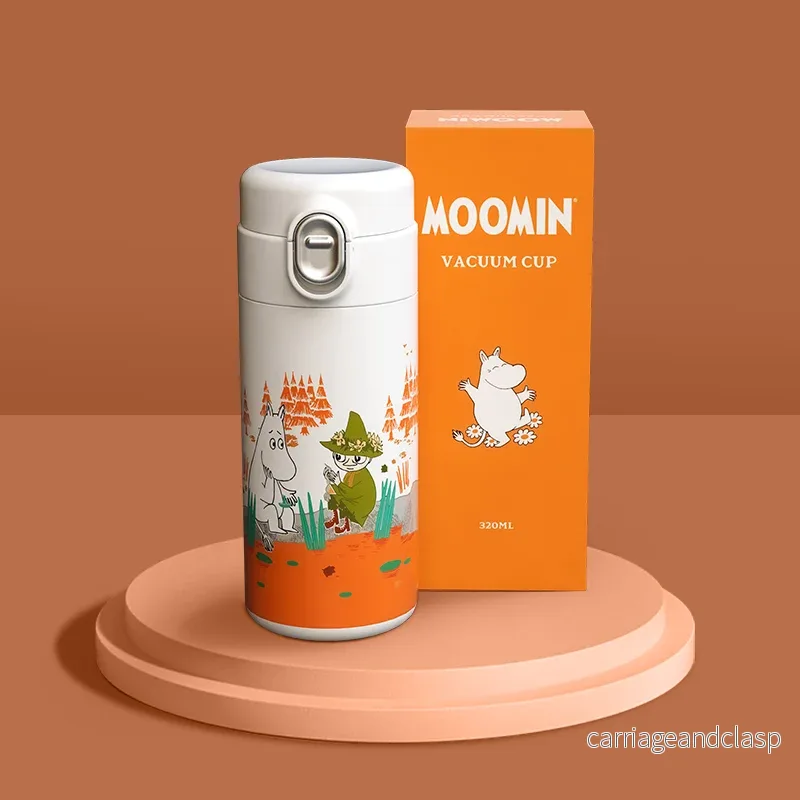 MOOMIN - Mumin Termosflaska / Vacuum Cup 330 ml - Vit/Orange