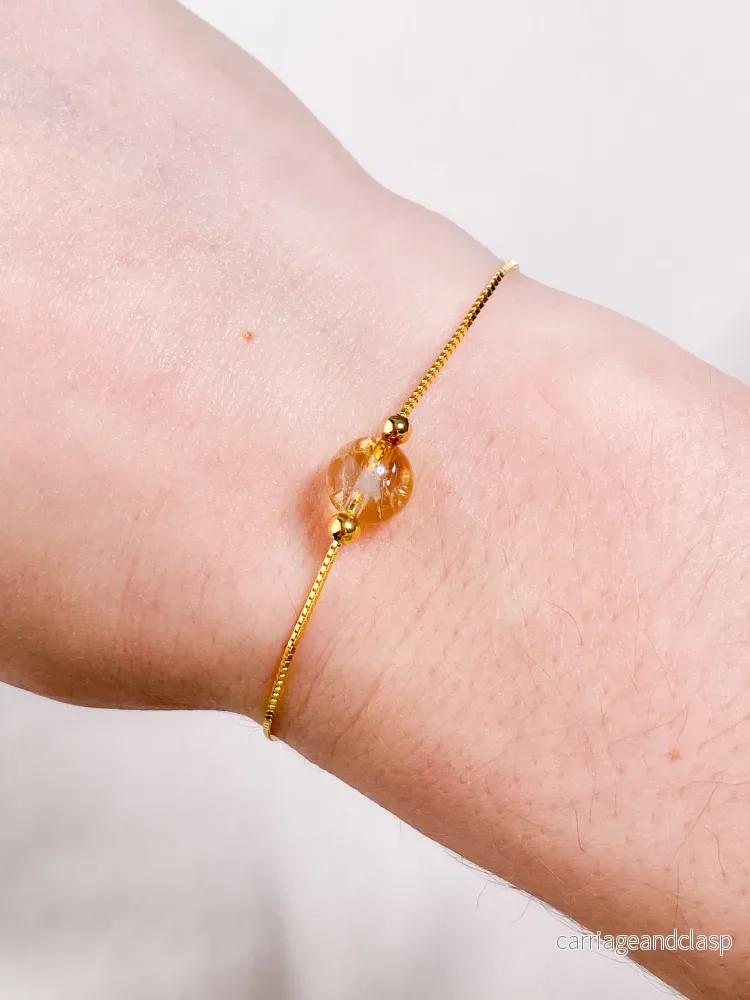 Akvamarin – Petite Heart – Guld