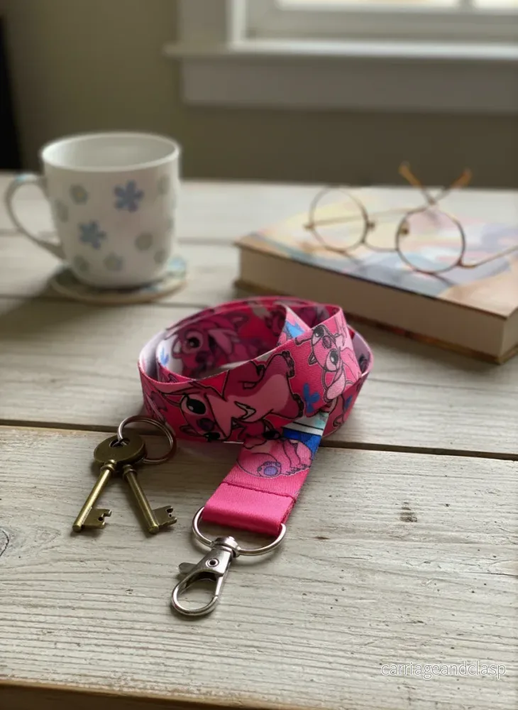 Disney Stitch - Rosa Nyckelband 45cm Kawaii Accessoar - Bild 2