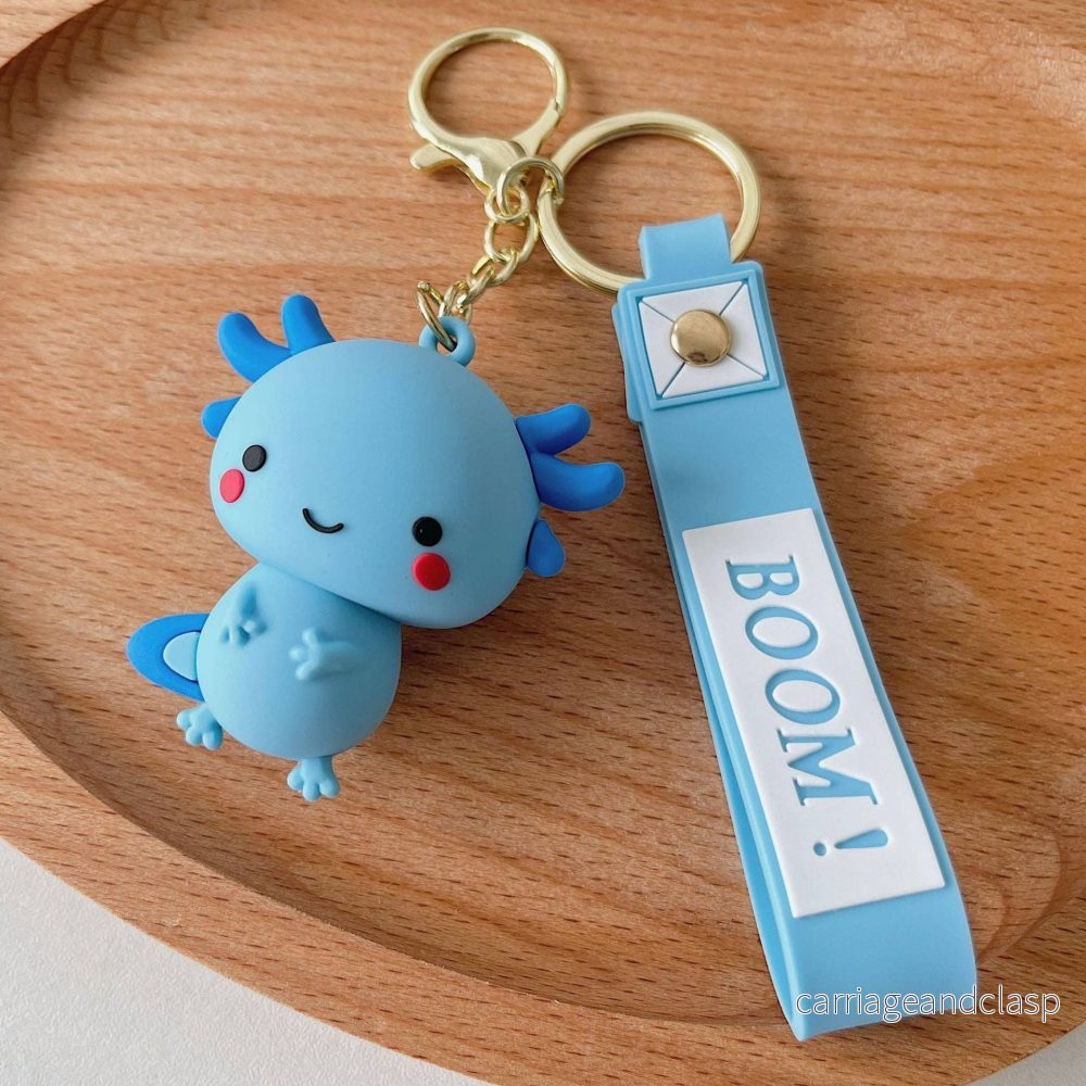 Axolotl Kawaii Nyckelring Lila - Söt Accessoar för Nycklar & Väskor - Bild 3