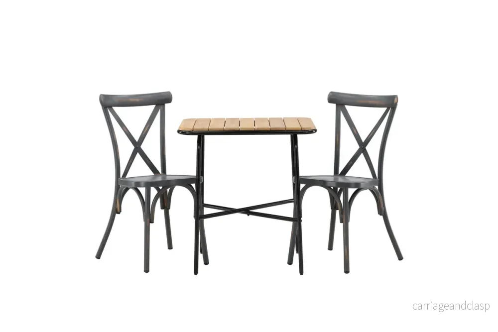 Holmbeck & Tablas Cafebord Natur + Matstolar Mörkgrå - Bild 2
