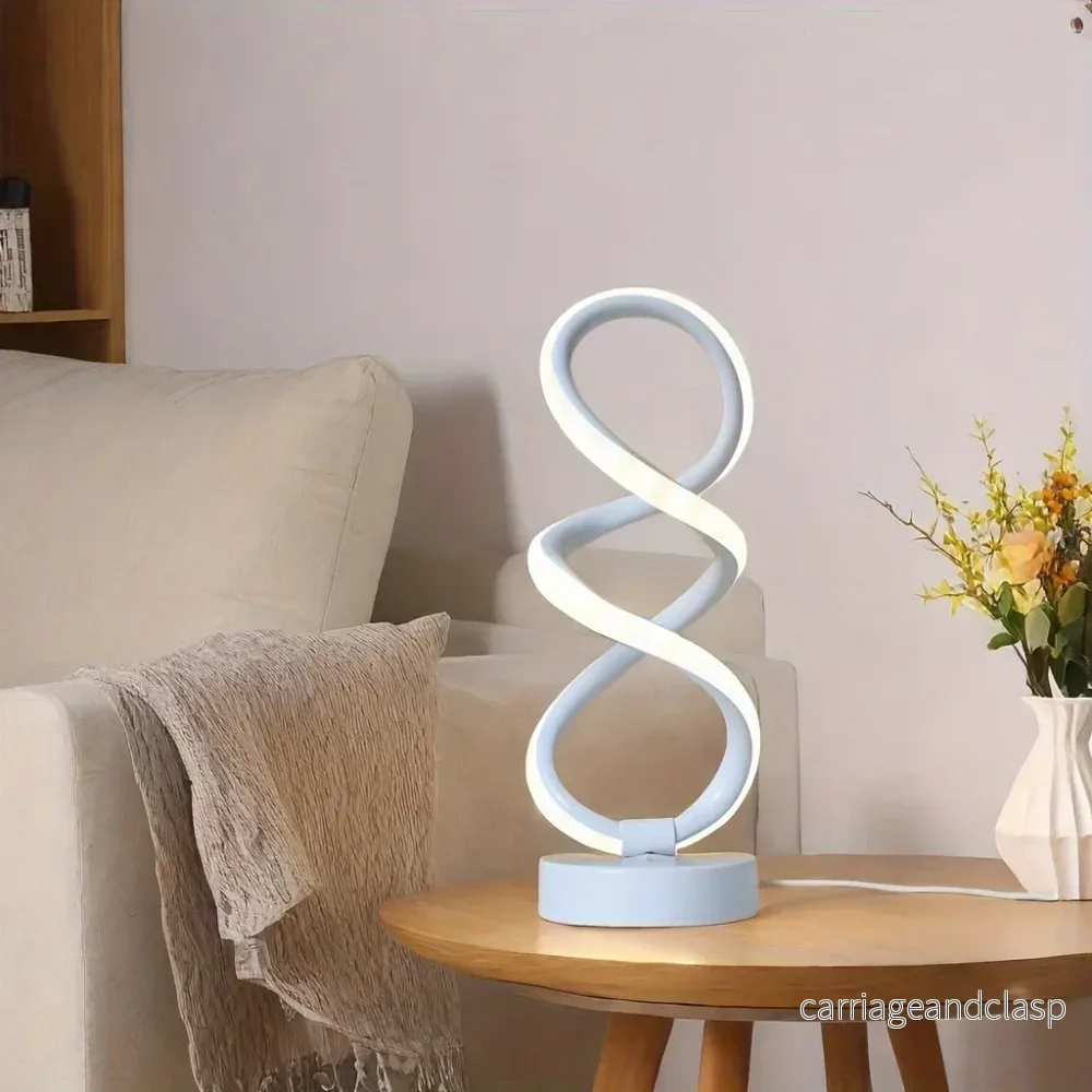 SpiraLux - Elegant Spiral Table Lamp with Color Choice Veska - Bild 3