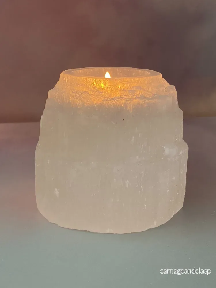 SELENITE RAW FIREFACE HOLDER - Bild 2