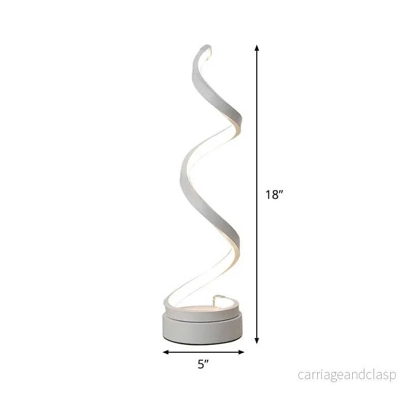 SpiraLuxe – Modern LED Bordslampa med Spiraldesign Veska - Bild 3