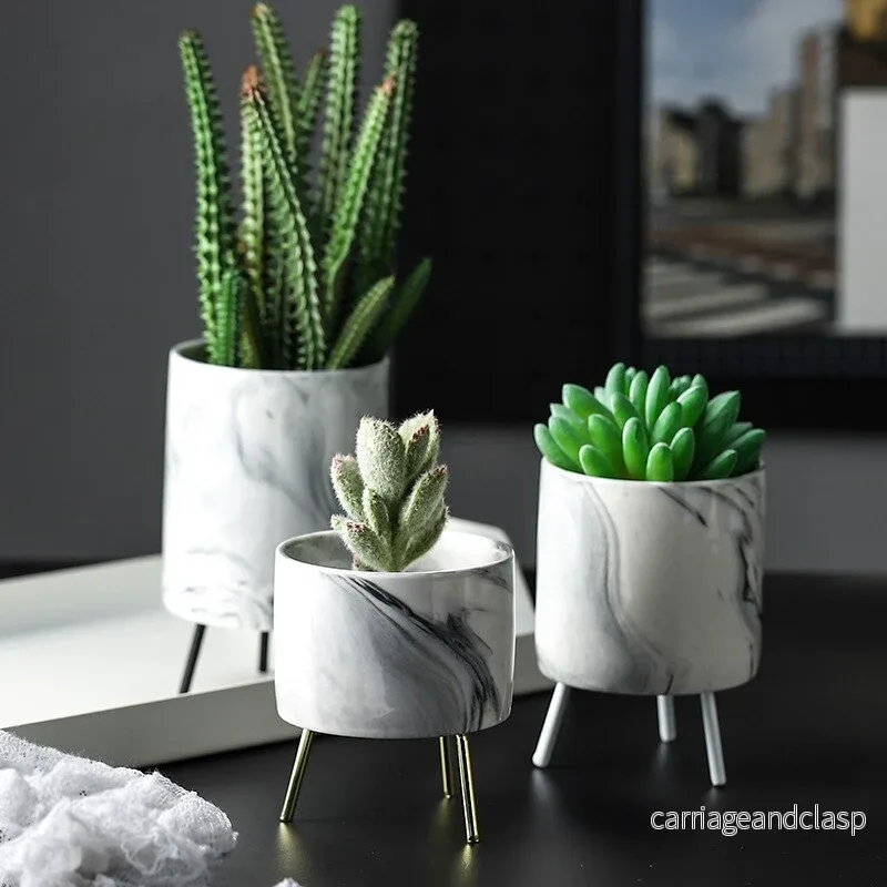 Nordisk Marmor Minimalistisk Blomsterkruka | Veska - Bild 3