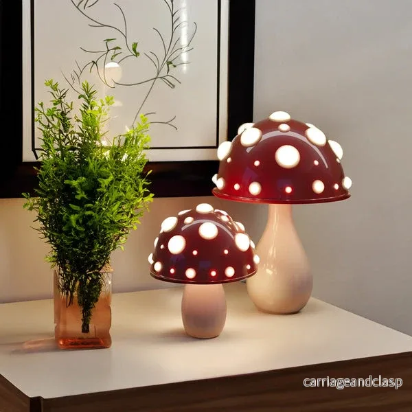 LumiFungi – Lyxig LED Bordslampa med Stämningsfulla Svampdesign och Dimbar Ljus | Veska - Bild 3