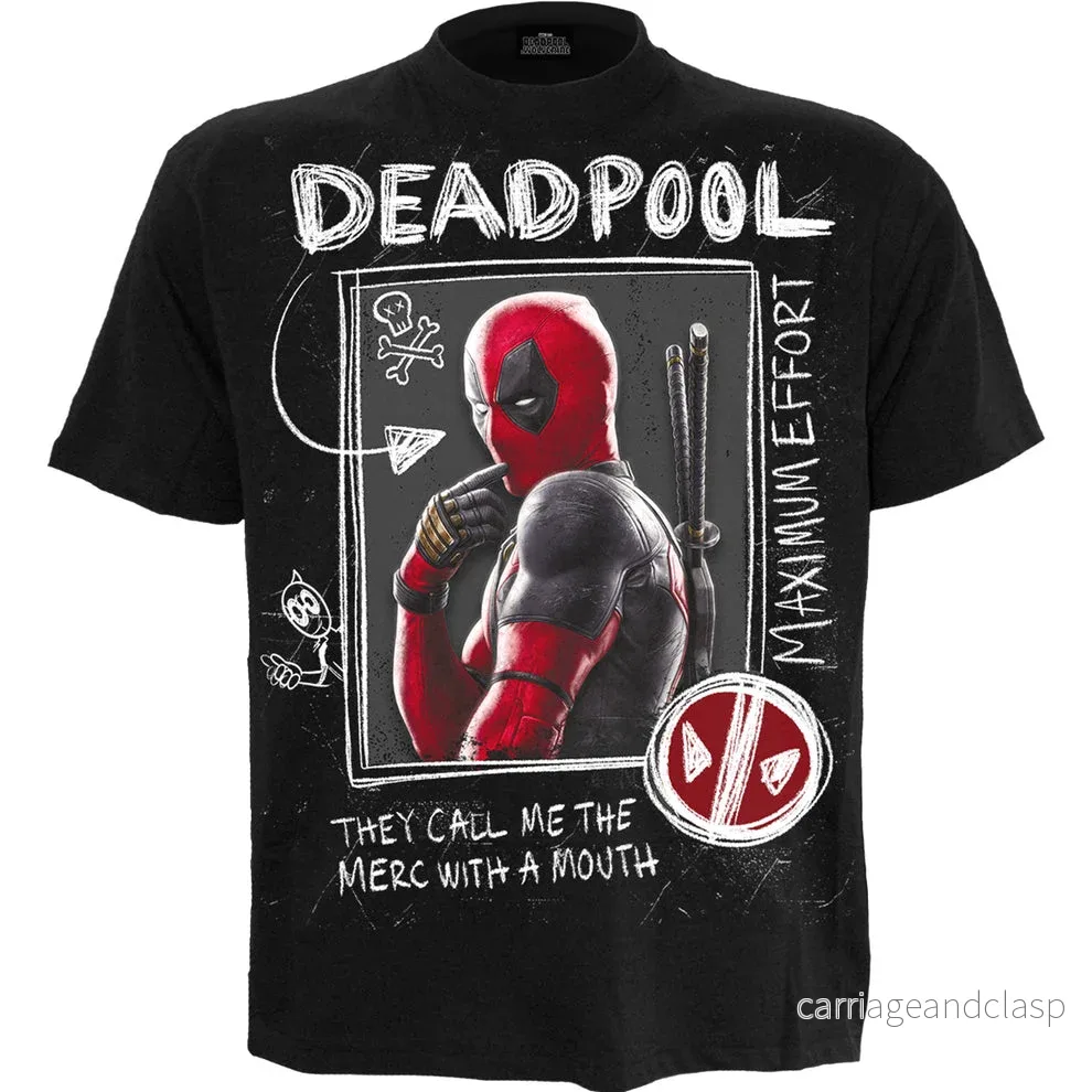 DEADPOOL – WOLVERINE SKETCHES – T-Shirt Svart