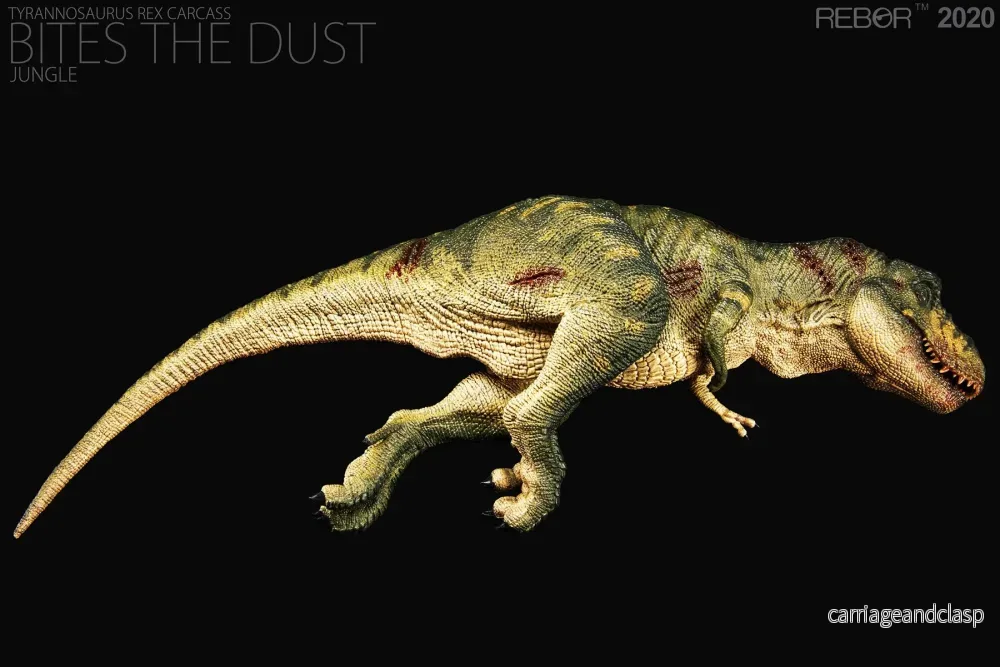 REBOR 1:35 Male Tyrannosaurus Rex Carcass Bites the Dust Jungle