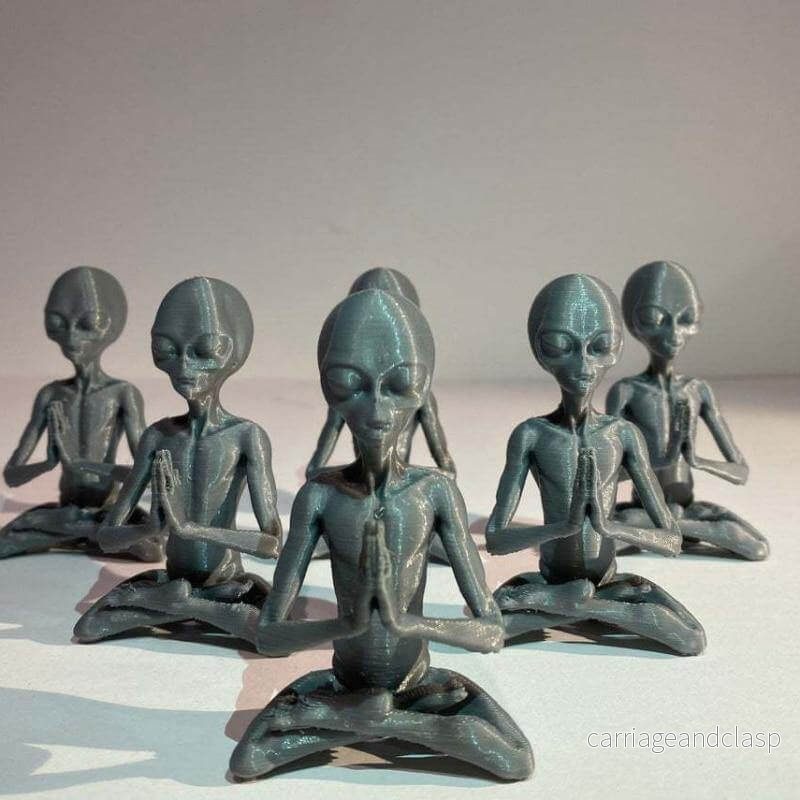 Meditating Alien Resin Trädgård Hem Dekor | Veska - Bild 2