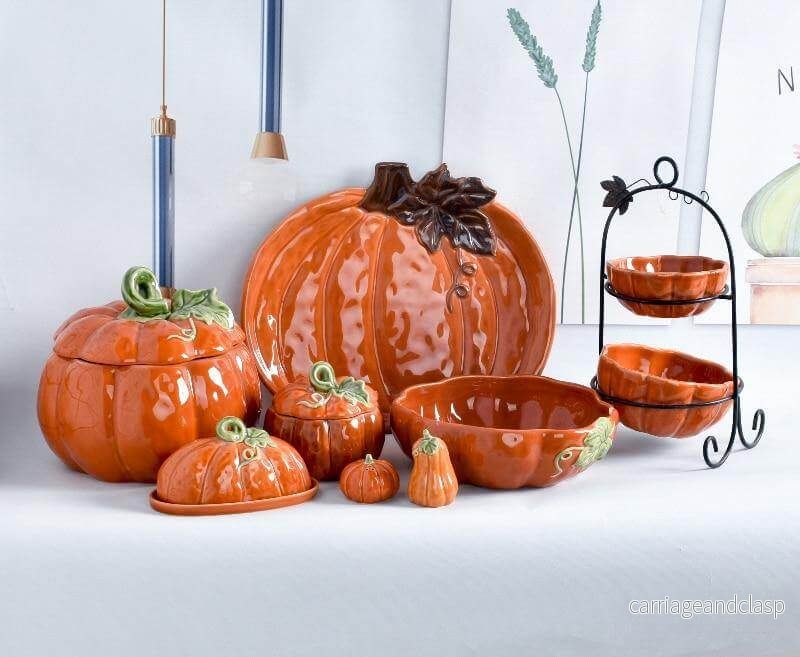 Pumpkin Keramisk Kök Mugg Skål | Veska - Bild 3