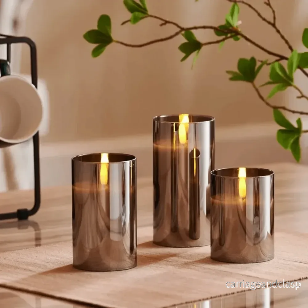 Ljuslykta Glas Bordslamp Set | Veska - Bild 3