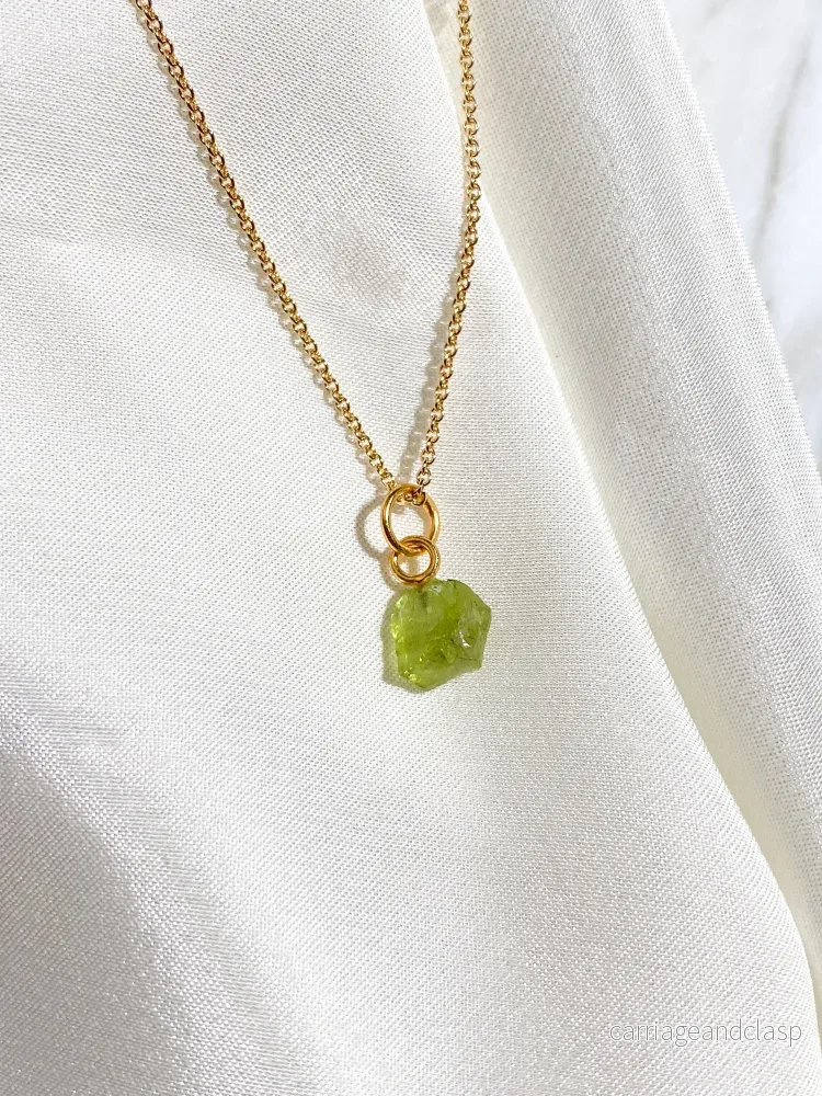 Amazonit Facet Necklace (18K guldpläterad)