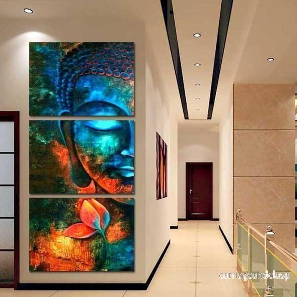 Turkos Buddha Canvas Vägkonst | Veska - Bild 2