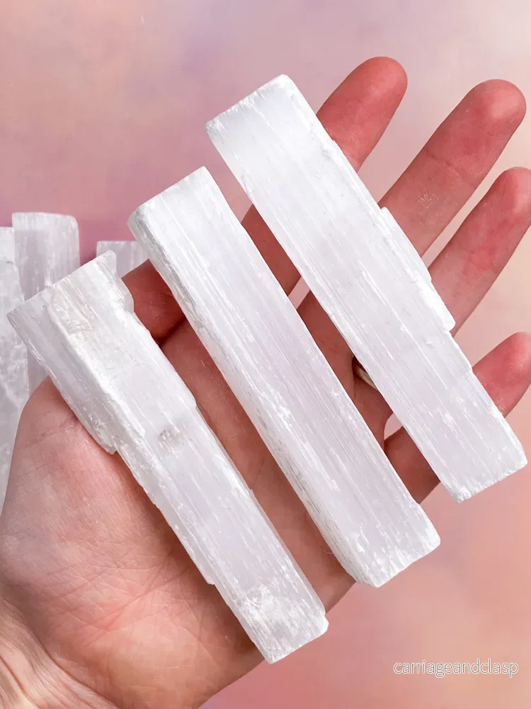 RAW SELENITE ROD - 10 cm - Bild 2
