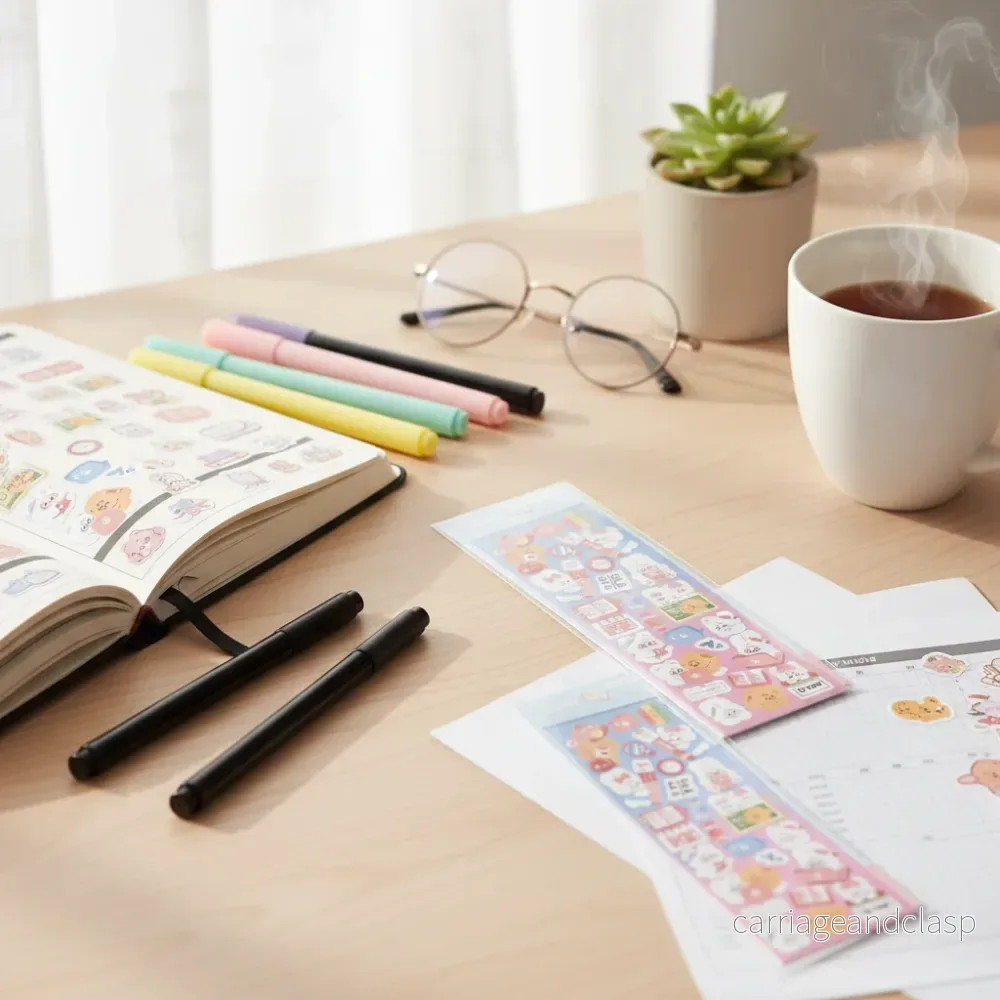 Kawaii stickers ark - Study - för bullet journal och anteckningar - Bild 2