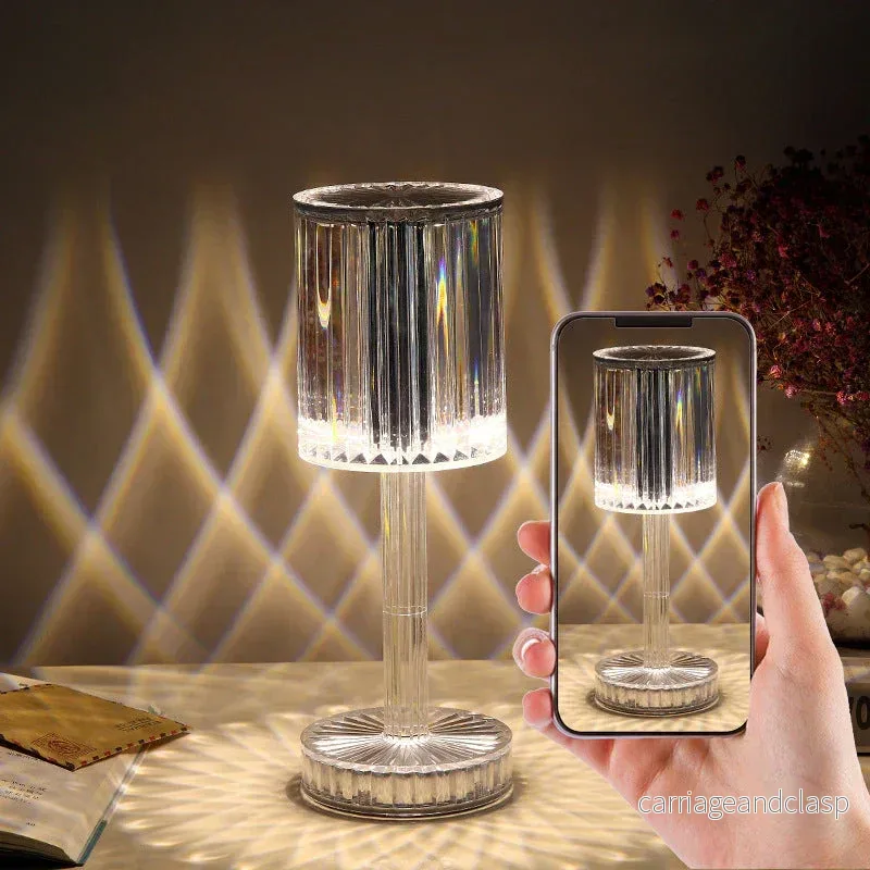 Dimbar Kristall Bordslampa Med Modern Design | Veska