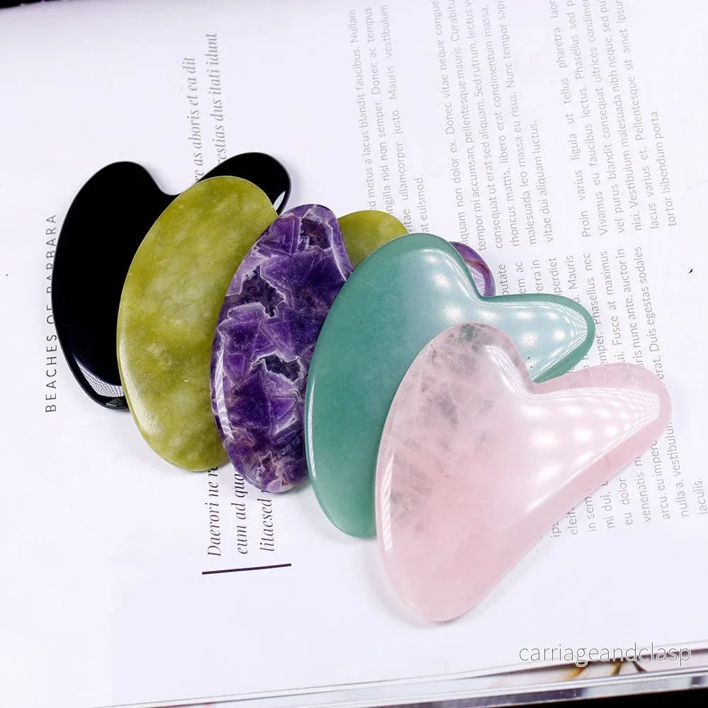Gua Sha hjärtformat kristallkvarts | Veska - Bild 3