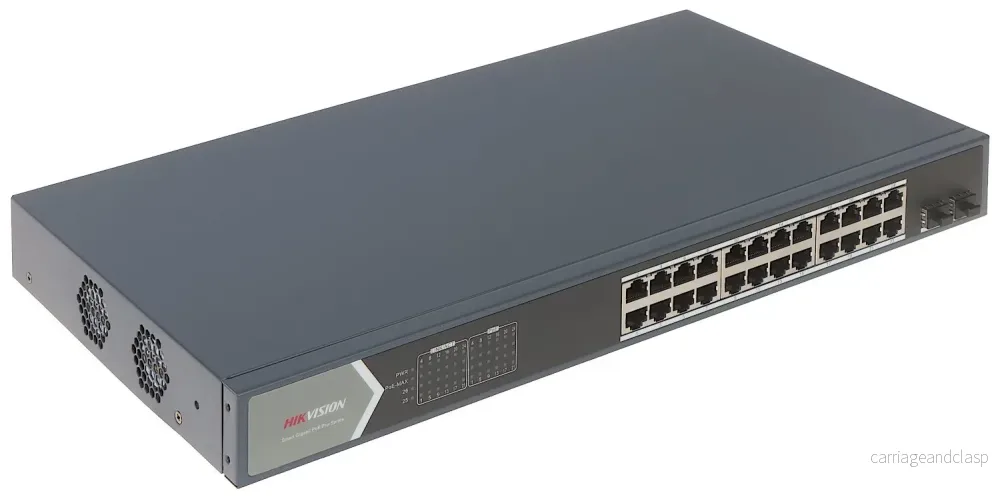 Hikvision DS-3E1526P-EI, 26-portars smart switch med 24x PoE, 1000Mb/Gigabit