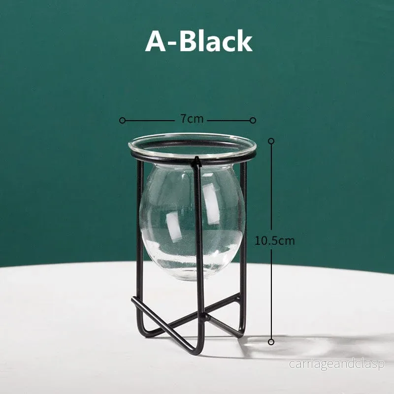 Transparent glasvas hemdekor på skrivbordet | Veska - Bild 3