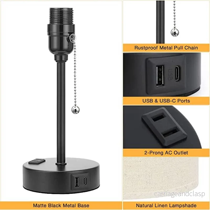 Veska | Elegant Bordslampa med Smart Laddningsalternativ och Tre Färger - Bild 2
