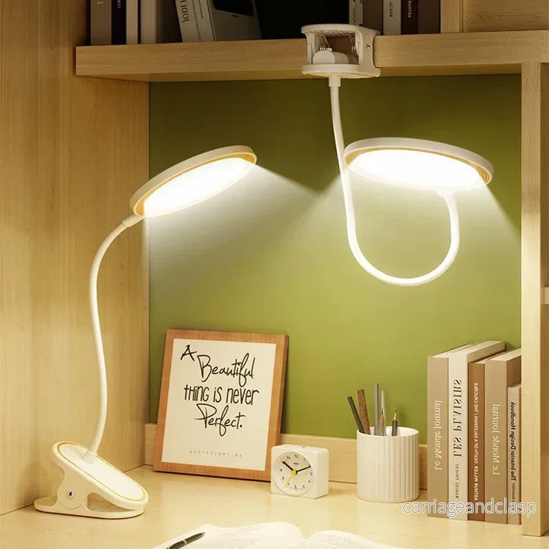 Veska | ClipLuma LED Bordslampa | USB Återuppladdningsbar | 3 Ljusstyrkenivåer | Ögonvänlig | Med Klämmontering - Bild 3