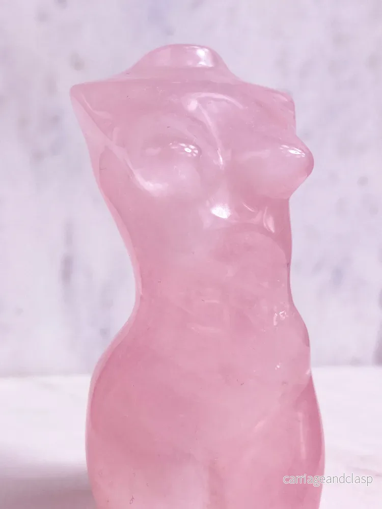 Rosenkvarts Torso - Bild 3