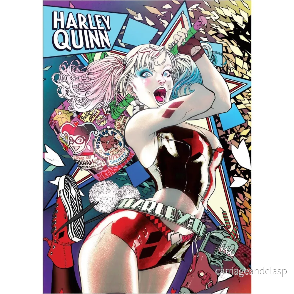 Batman - Harley Quinn Neon Vykort A6 - Bild 2
