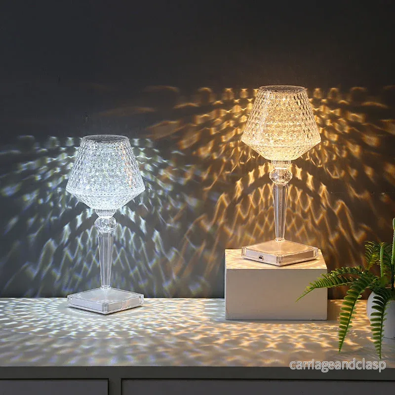 Liesbeth Crystal Lamp – Lyxig Bordslampa med USB-laddningsfunktion Veska - Bild 2
