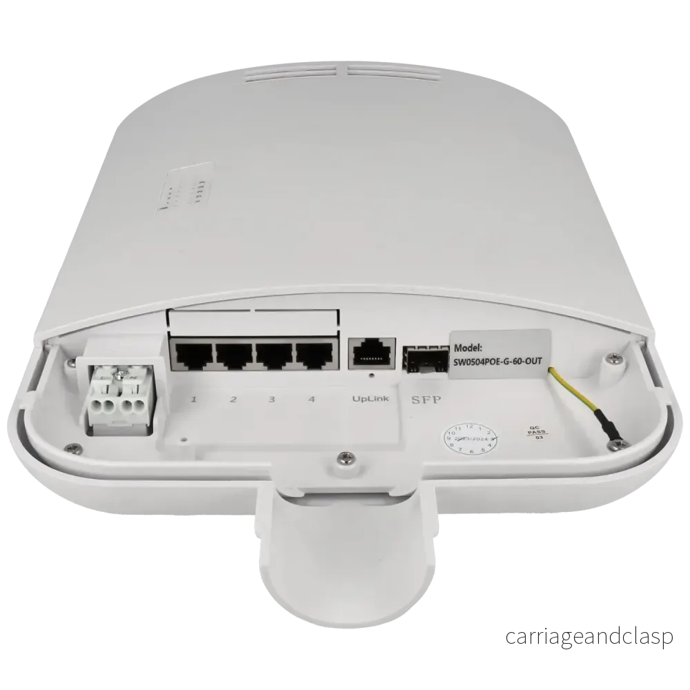 Movok 6-portars PoE Gigabit-switch för utomhusbruk, IP65 4x PoE, 2x Uplink - Bild 2