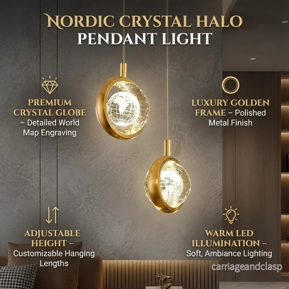 Nordic Crystal Halo Pendel Ljuskälla | Veska - Bild 3