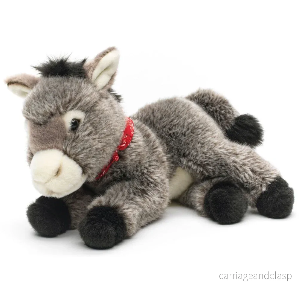 Uni Toys - Åsna (med röd bandana, liggande) Gosedjur - Bild 2