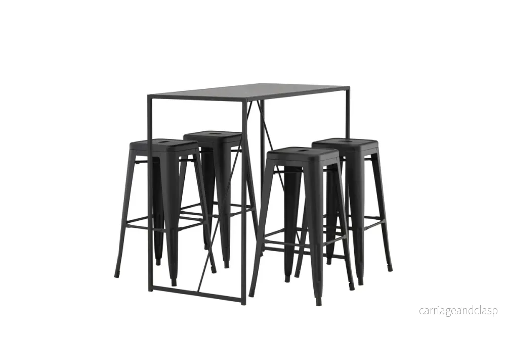 Brea & Tempe Barbord + Barstolar Svart - Bild 3