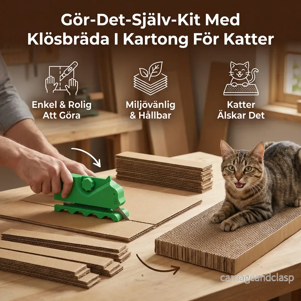 Gör-Det-Själv-Kit Med Klösbräda I Kartong För Katter - Bild 3