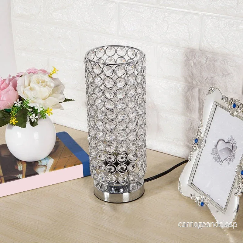 Crystal Table Lamp – Modern Night Light with Chrome Finish | Veska Crystal Table Lamp – Modern Night Light with Chrome Finish | Veska