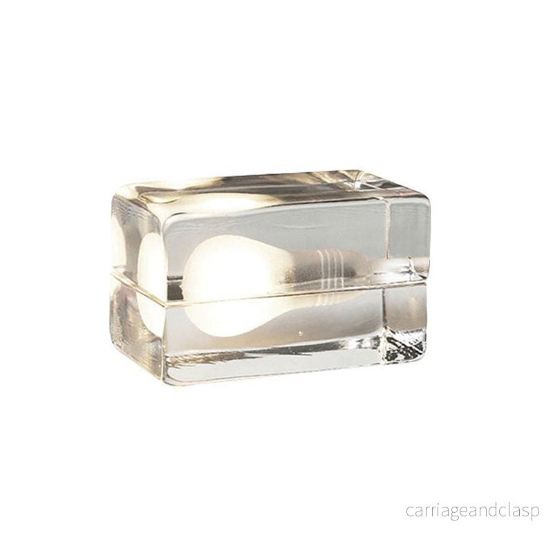BrightCube – Minimalistisk Bordslampa med Transparent Glasruta | Veska - Bild 2