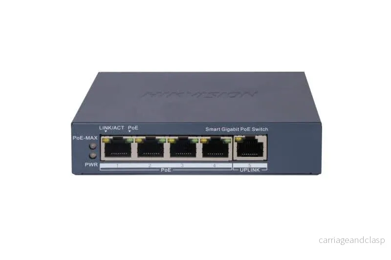 Hikvision DS-3E1505P-EI, 5-portars smart switch med 4x PoE, 1000Mb/Gigabit