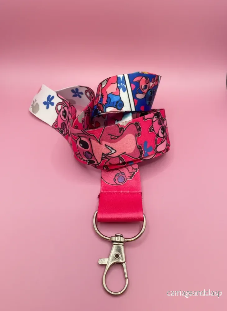 Disney Stitch – Rosa Nyckelband 45cm Kawaii Accessoar