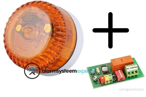 Alarm SystemExpert.co.uk Professionell ficklampa, låg modell. Orange ficklampa