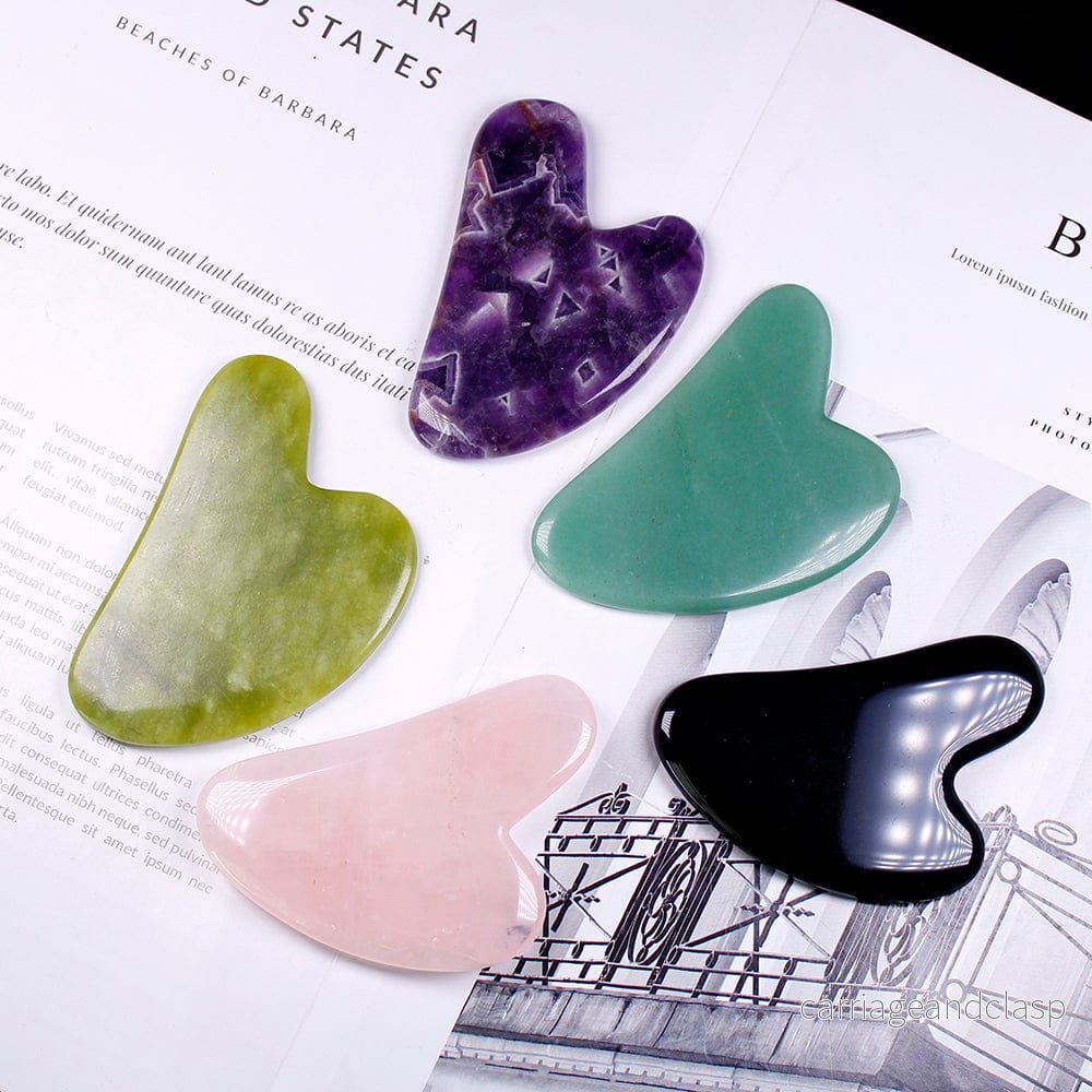 Gua Sha hjärtformat kristallkvarts | Veska - Bild 2