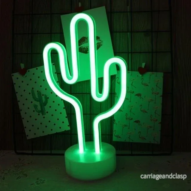 Neon Kaktus LED Lampa | Veska - Bild 3