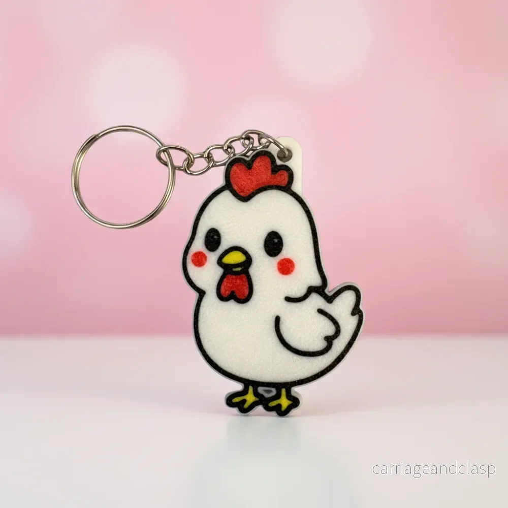 Nyckelring Söt Kawaii Kyckling – Höna Nyckelring Söt Kawaii Kyckling – Höna