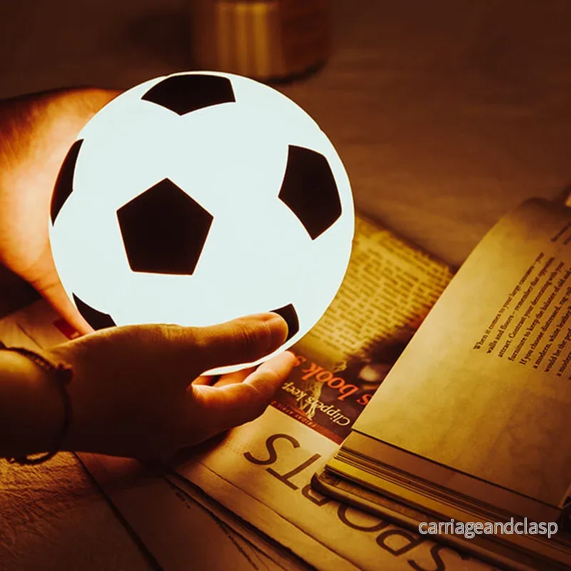 Kreativ Fotboll Silikon LED Nattlampa USB-laddnings Bordslampa | Veska - Bild 2