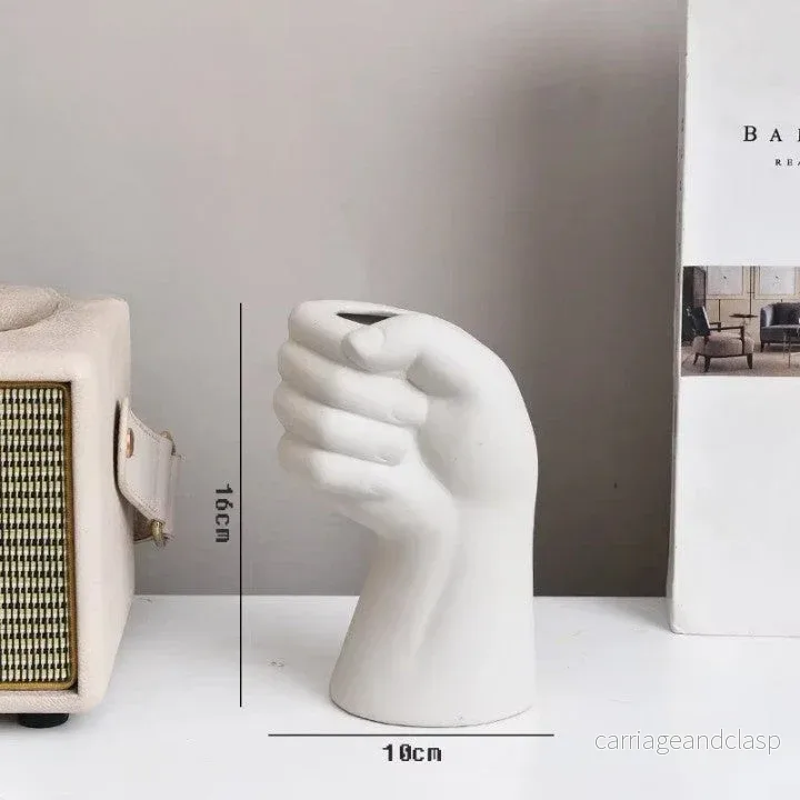 Konstnärlig Handgest Keramiktablet Blomvas | Veska