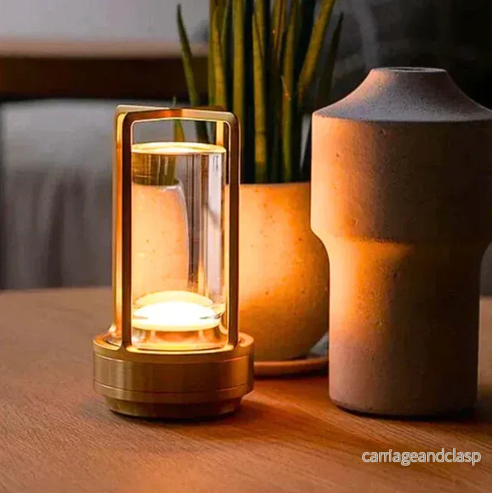 Kristallbordslampa Veska