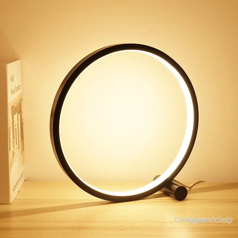 LED Bordslampa Ring Dimbar Sänglampa | Veska