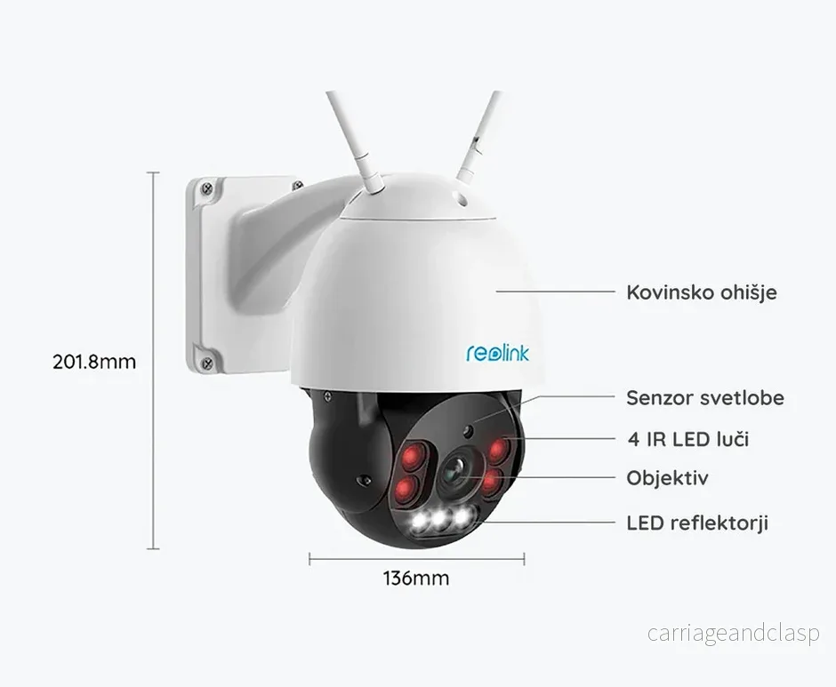 Reolink RLC-523WA Smart 5MP PTZ WiFi-kamera Spotlight - Bild 3