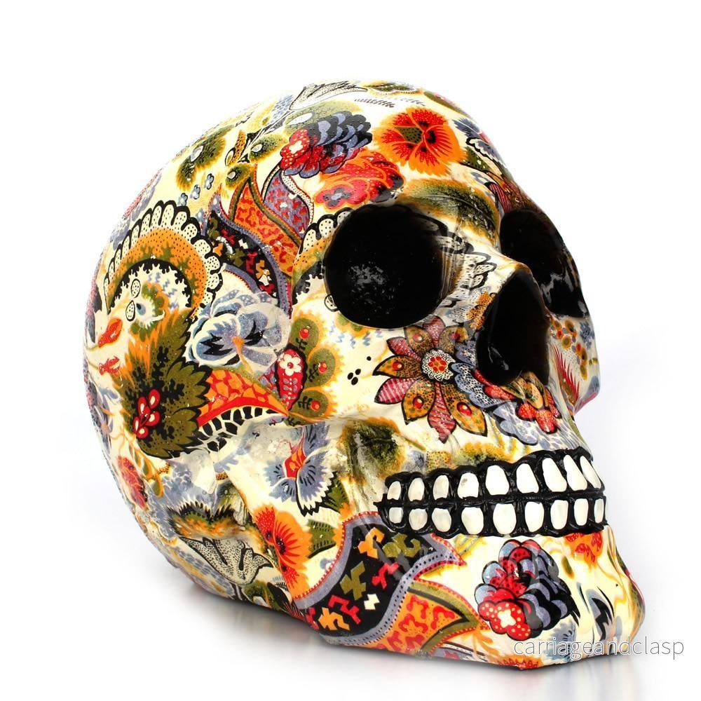 Kreativ Färgglad Harpiks Skalle Halloween Fest Dekoration | Veska Kreativ Färgglad Harpiks Skalle Halloween Fest Dekoration | Veska