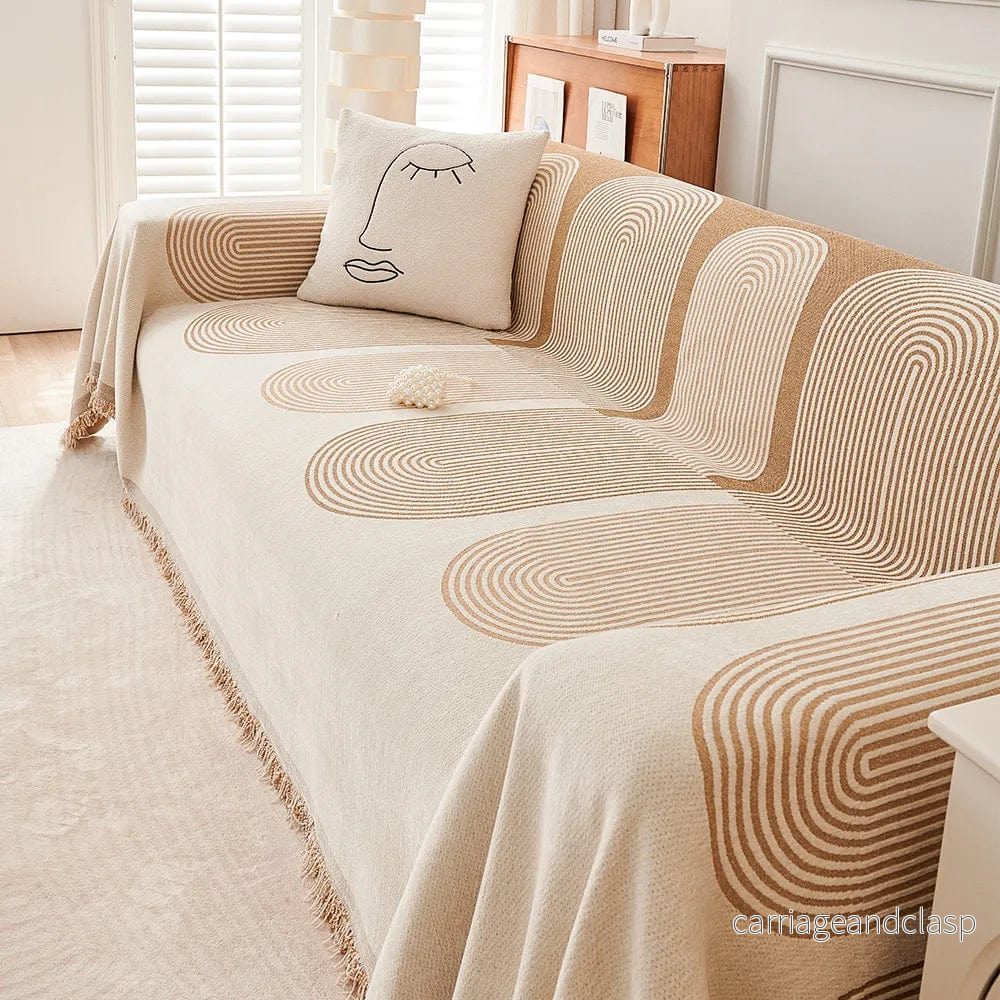 Mid Century Boho Chenille Sofföverdrag | Veska Mid Century Boho Chenille Sofföverdrag | Veska