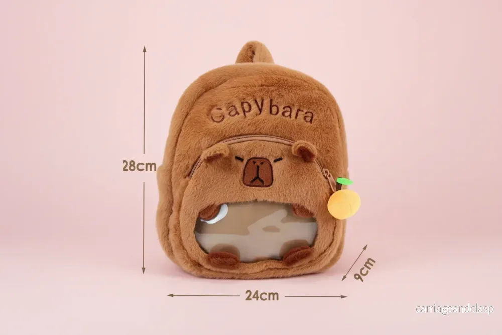Fluffig Capybara ryggsäck